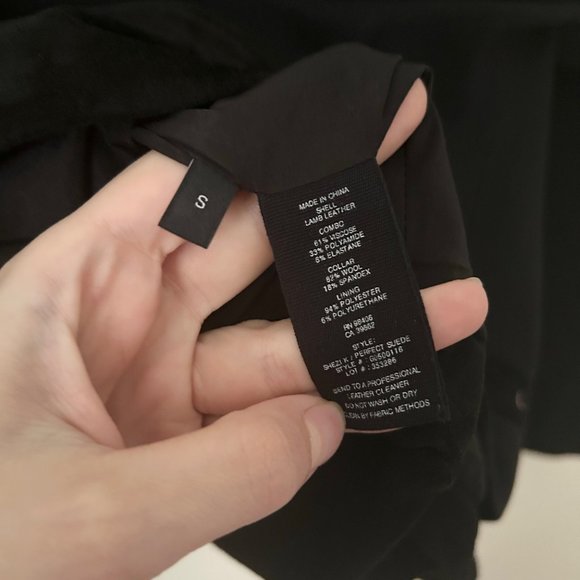 Theory Shezi K Perfect Suede Lamb Leather Combo Moto Jacket - Picture 7 of 7